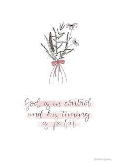 a drawing with the words god is in control and his morning is perfect