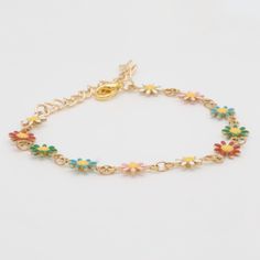 Flower Bracelet, Floral Bracelet, Birthday Gift, Sister Gifts, Best Friend Gifts, Care Gifts Multicolor Jewelry For Best Friend's Mother's Day Gift, Dainty Multicolor Friendship Bracelets As Gift, Multicolor Bracelets For Birthday And Mother's Day, Multicolor Bracelet For Mother's Day Birthday Gift, Multicolor Bracelet For Birthday And Mother's Day, Playful Friendship Bracelets As Gifts, Multicolor Bracelet Jewelry As Best Friend Gift, Multicolor Flower Friendship Bracelets As Gift, Cheerful Adjustable Friendship Bracelets As Gift