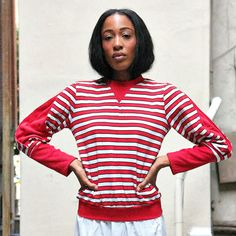 Step back in time with our 1970s Striped Pullover Sweatshirt - a gem that combines Fashionable Comfort with Casual Elegance. This isn't just a sweatshirt; it's a statement piece radiating trendy confidence and vintage charm.
Every detail whispers stylish comfort, from cozy puff sleeves to the retro stripes reflecting the spirited essence of the 70s. Our sweatshirt is tailored for fashion enthusiasts and professionals, perfect for casual Fridays or chic weekends.
Size: S/M Retro Long Sleeve Tops With Ribbed Cuffs, Vintage Long Sleeve Stretch Sweater, Retro Fall Sweatshirt For Loungewear, Retro Red Top With Ribbed Cuffs, Vintage Tops With Relaxed Fit, Retro Long Sleeve Sweatshirt, Vintage Red Top With Ribbed Cuffs, Vintage Red Tops With Ribbed Cuffs, Vintage Sweatshirt For Fall Loungewear