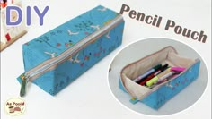 the pencil pouch is open and ready to be used