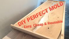 a diy perfect mold sign on the side of a table