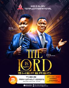 the lord is my shepherd movie poster with two men in suits and ties, standing next to each other