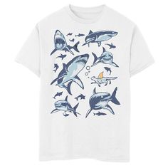 He'll love the silly design of this boys' Fifth Sun Shark Humor Poster graphic tee. He'll love the silly design of this boys' Fifth Sun Shark Humor Poster graphic tee. Crewneck Short sleevesFABRIC & CARE Cotton Machine wash Imported Size: X Small. Color: White. Gender: male. Age Group: kids. Material: Cotton Blend. Shark Humor, Animal Tshirt Design, Shark Tee, Poster Graphic, Sharks Funny, Shark Shirt, Shark T Shirt, Boy Tees, Animal Tshirt