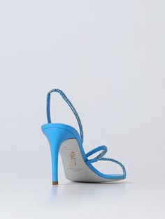 Heeled Sandals RENE CAOVILLA Woman color Gnawed Blue Blue Sandals Heels, Rene Caovilla Shoes, Rene Caovilla, Italian Fashion Designers, Woman Colour, Italian Fashion, Women's Shoes Sandals, Shoes Women Heels, Shoes Sandals