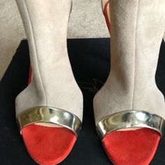 Tan And Orange Sued , Good Condition ! Zanotti Shoes, Giuseppe Zanotti Shoes, Giuseppe Zanotti, Color Orange, Women's Shoes Sandals, Shoes Sandals, Women Shoes, Sandals, Orange