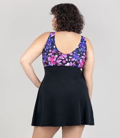 Embrace sun and surf in the AquaSport™ Shirred Swim Dress. Featuring chlorine-resistant fabric with 50+ UPF sun protection, this plus size swim dress also has a flattering shirred bust for added support and a chic floral elegance print. Look and feel beautiful at the beach or pool! Imported *If you are 5'6" or under, this suit may work well for you. Sizes 3X-6X have more of a petite fit. Breast insert friendly bra design. High-Tech Fabric 47% PBT / 53% Polyester PBT is a type of polyester that i Plus Size Swim Dress, Pear Body Shape, Swimming Suits, Plus Size One Piece, Plus Size Swim, Mesh Bra, Style Clothes, Support Bras, Swim Dress