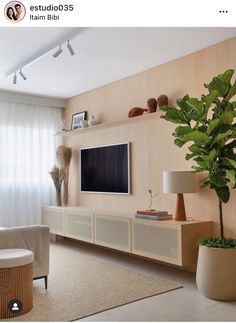 the living room is clean and ready to be used as a home theater or entertainment center