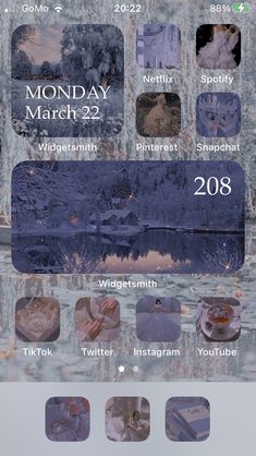 an image of the calendar for march 22, with different colors and numbers on it