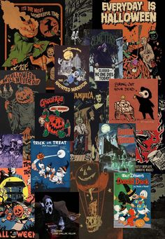 an assortment of halloween stickers are shown