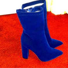 Reposhing This Item I Purchased From @Keedeeshop. Loved It, But Ready To Rotate For Something New. Questions? Leave A Comment Below! Blue Velvet Boots, Velvet Boots, Blue Velvet, Ankle Booties, Something New, Bootie Boots, Royal Blue, Ankle Boots, Color Blue