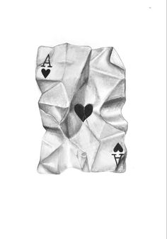 an origami bear with playing cards on it's back, in front of a white background