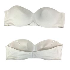 New Never Worn. Comes With Straps, Can Be Worn Strapless Or Classic Style. Underwire Please See Photos For Measurements Strapless Partially Lined Bra, White Stretch Tube Top Bra Friendly, White Strapless Stretch Bra, White Strapless Bra-friendly Tube Top, White Padded Bandeau Bra, White Strapless Bra For Summer, White Strapless Summer Bra, Bridal Bustier, White Lace Corset