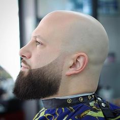 Fade And Beard, Barba Hipster, Bald Head With Beard, Shaved Head With Beard, Black Men Beard Styles, Beard Shaping