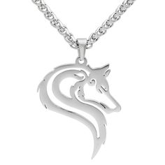 PRICES MAY VARY. About Materimal:The jewelry made by Stainless steel ,free of nickel , keep glossy for lifetime and no harmful for people. Pendant Size: 1.6 Inch * 1.4 Inch Chain Size : 24 Inch In This viking jewelry / necklace，Fenrir，often translated "Fenris-wolf"， is a monstrous wolf in Norse mythology. In both the Poetic Edda and Prose Edda, Fenrir is the father of the wolves Skoll and Hati Hroovitnisson, is a son of Loki Gift Choice It is a ideal gift for yourself, your lovers, your friends, Celtic Wolf, Wolf Pendant Necklace, Necklace Tattoo, Wolf Pendant, Ancient Celts, Wolves Pendants, Wolf Necklace, Viking Pendant, Wolf Jewelry