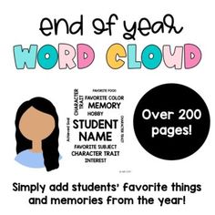 the end of year word cloud has been added to help students learn how to write