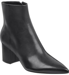 Free shipping and returns on Marc Fisher LTD Jarli Bootie (Women) at Nordstrom.ca. Clean, sleek styling with a pointy toe and wrapped block heel puts an uptown spin on this season's essential bootie. Women's Winter Boots, Pointed Boots, Tokyo Street Fashion, Womens Black Booties, Winter Capsule Wardrobe, Chunky Block Heels, Classic Boots, Soft Grunge, Marc Fisher