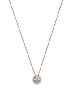 Bloomingdale's Fine Collection Diamond Flower Cluster Pendant Necklace in 14K Yellow Gold, 0.50 ct. t.w. - Exclusive Flower Cluster, Cluster Pendant, Diamond Flower, Jewelry Accessories, 50 %, Yellow Gold, Pendant Necklace, Pendant, Yellow