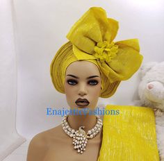 Aso Oke Ready-to-wear Auto Gele and Ipkele Shoulder Piece - Etsy Church Suits And Hats, Shoulder Piece, Church Suits, Aso Oke, Head Dress, 20 Dollars, Turbans, Ready Made, Hair Accessories Headbands