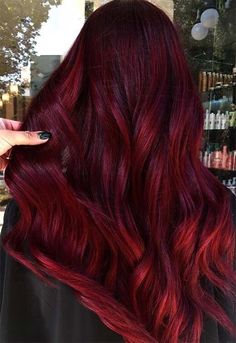 Burgundy Hair Dye, Burgundy Hair Color, Deep Red Hair, Wine Hair Color, Maroon Hair, Dyed Tips, Hair Dye Tips, Wine Hair, Cute Hair Colors