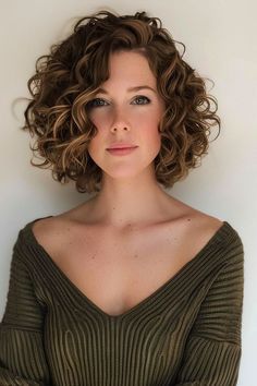 Curly Long Inverted Bob, Wavy Curly Bob Hairstyles, Short Permed Hairstyles Soft Curls Curly Bob, Curly Hair Inverted Bob, Choppy Curly Bob, Bobs For Wavy Hair, Short Curly Hair Shag, Curly Long Bob Hairstyles