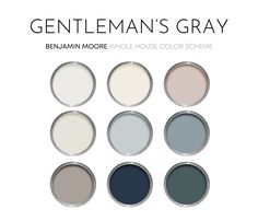 a group of paint colors with the words gentleman's gray