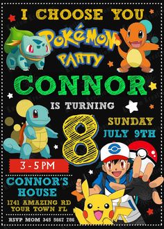 the pokemon birthday party is going on