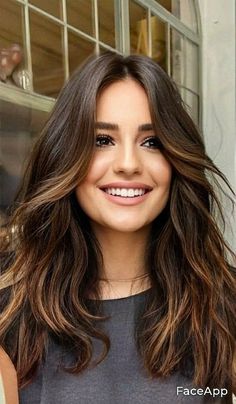 Low Maintenance Brunette Balayage, Mid To Long Haircut, Mid Length Brown Hair, Half Highlights, Latina Hair, Haircuts For Medium Length Hair, Brunette Hair With Highlights, Blonde Haircuts