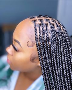 Hair Braids Aesthetic, Braids Aesthetic, Medium Knotless