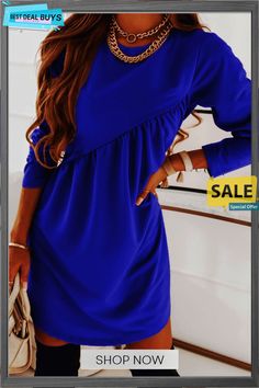 Round Neck Solid Color Long Sleeve Irregular Dress Long Sleeve Shift Mini Dress In Solid Color, Casual Asymmetrical Fall Dresses, Casual Asymmetrical Dress For Fall Party, Casual Asymmetrical Mini Dress For Fall, Casual Fitted Asymmetrical Long Sleeve Dress, Casual Long Sleeve Fitted Asymmetrical Dress, Casual Fitted Asymmetrical Dress With Long Sleeves, Spring Mini Dress With Asymmetrical Hem, Solid Asymmetrical Dress For Fall