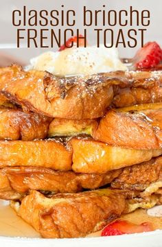 french toast stacked on top of each other