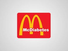 a red and yellow logo with the words mcdiabetes on it's side