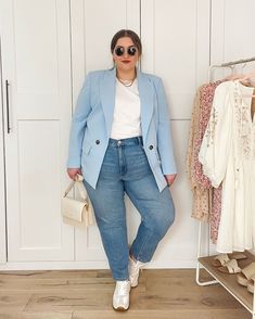 Work Outfits Women Plus Size Summer, Plus Size Nice Outfits, Summer 2025 Trends Fashion, Business Casual Plus Size, Plus Size Blazers, Office Fits, Outfit Curvy