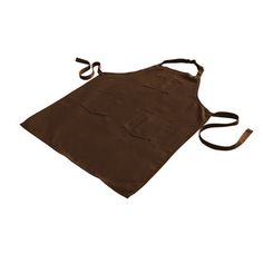 the apron is brown and has straps on it