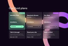 the landing page for our fluid plans