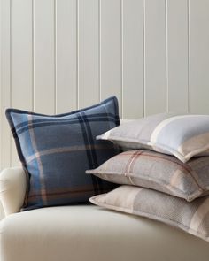 three pillows stacked on top of each other