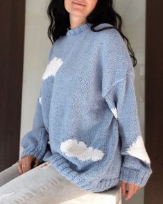 Romantic sweater with clouds. Soft and delicate sweater. Yarn: alpaca, acrylic, wool. Cozy oversized sweater. Soft and delicate to your skin. This sweater is nice and warm..) Production time: 7-10 days, fast delivery to your country. Blue Soft Knit Acrylic Sweater, Blue Acrylic Soft Knit Sweater, Cozy Blue Acrylic Sweater, Oversized Light Blue Winter Sweater, Cozy Light Blue Long Sleeve Sweater, Oversized Hand Knitted Blue Sweater, Oversized Blue Hand Knitted Sweater, Oversized Hand-knitted Blue Sweater, Cozy Light Blue Knitted Sweater