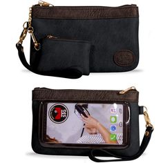 PRICES MAY VARY. GOOD THINGS COME IN SMALL PACKAGES - STAY CONNECTED ON THE GO - Our small crossbody & wristlet clutch purse brings fun to your style along with unparalleled convenience to your daily activities. It features a unique, protective, see-through touch screen window, ensuring that your smartphone – whether making calls, answering texts, or browsing social media – is always at your fingertips, without the need to remove it. Now, style meets function with freedom to stay connected and o Clutch Design, Clean Phone, Huawei Phones, Black Peach, Girls Purse, Change Purse, Phone Protection, Zipper Top, Coin Pouch