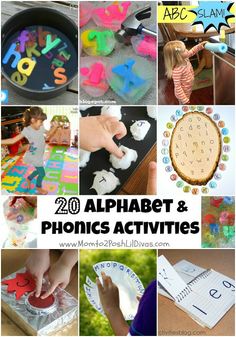 the alphabet and phonics activities are fun for kids to do with their letters