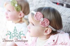 The Adele www.bannerboutiqueonline.com weddings, flower girls, flower girl dresses, wedding head pieces Girl Baptism, Wedding Photo Props, Diy Headband, Party Entertainment, Baby Headband, Baby Crafts, Love Flowers