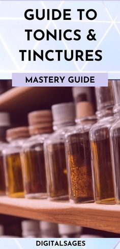 the cover of a guide to tonics and tinctures