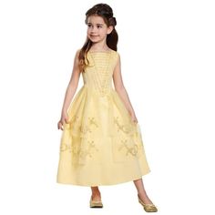 Belle Ball Gown Classic Dress Costume From the New Beauty and the Beast Movie Comes this Elegant Child s Belle Ball Gown Your daughter can become her favorite Disney princess Belle from the much loved movie Beauty and the Beast with this great Belle Costume The gown is designed after the new Disney Beauty and the Beast movie and features an ankle length yellow gown with glitter details 100 polyester Specifications . Color Multi Color. Gender Female. Age Child. Weight 0 9 lbs Ball Gown Costume, Belle Ball Gown, Belle Gown, Beauty And The Beast Belle, Beautiful Ball Gowns, Beauty And The Beast Movie, Belle Costume, Disney Princess Belle, Yellow Gown