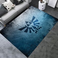 a rug with the legend of zelda symbol on it