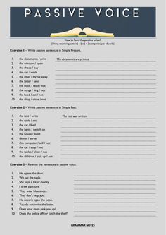 the passive voice worksheet