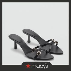 in stock Black Sandals, Leather Sandals, Mango, Pick Up, In Store, Buy Online, Buckle, Sandals, Free Shipping