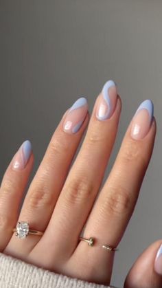 #nails #nailsofinstagram #nailstagram #gelnails #nailswag #instanails #nailsoftheday #nails2inspire #nailsart #nailsalon #nailstyle #acrylicnails #nailsonfleek #glitternails #nailsdesign #lovenails #nailsdid #nailsaddict #naturalnails #pinknails #nailsdone #coffinnails #rednails #longnails #nailsmagazine #ombrenails #nailsnailsnails #nailsofig #summernails #prettynails #cutenails #nudenails #christmasnails #newnails #stilettonails #shortnails #nailshop #blacknails #beautifulnails #beautynails Short Round French Tip Nails With Design, Trendy Spring Nails 2023, Alternating Nails, Trendy Nails Oval, Oval Nail Ideas, Casual Nails, Classy Acrylic Nails, Pearl Nails