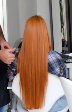 Straight Red Hair, Cheveux Oranges, Hair Color Orange, Cabello Hair, Hair Stylist Life