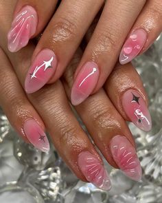 These Spring 2024 Nail Art Trends Are Inspiring Us to Do the Most With Our Manicure | Allure Floral Jelly Nails, Fun Nail Designs Almond Shape, Trending Gel Nails 2024, French Manicures, Nail Art Trends, Nail Jewels, Aesthetic Nails, Nail Tattoo