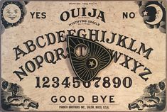 an old fashioned sign with the words oujua and uppercase letters on it