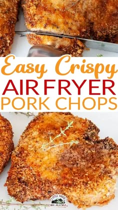 this easy crispy air fryer pork chops recipe is the perfect side dish for any meal