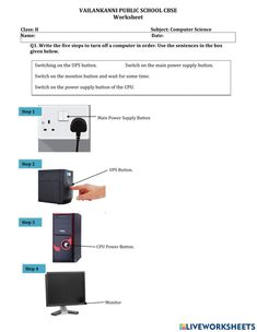 the diagram shows different parts of a computer